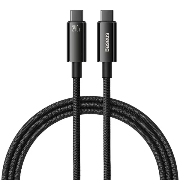 Baseus Tungsten Gold 240W Type-C to Type-C Fast Charging Data Cable-1m / 2m / 3m