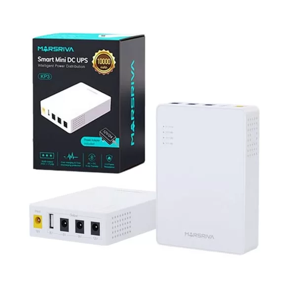 MARSRIVA KP3 10000mAh Smart Mini DC UPS for Router