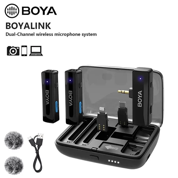 BOYA BOYALINK Wireless Lavalier Microphone for iPhone/Android/Camera Vlogging