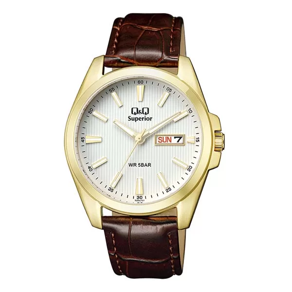 Q&amp;Q S284J101Y White Dial Men's Analog Wrist Watch