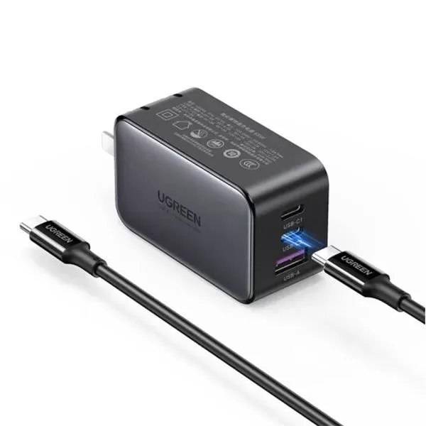 Ugreen CD244 Nexode 65W USB C GaN Charger-3 Ports Wall Charger (50653)