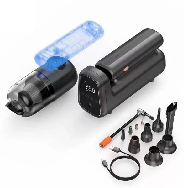 WiWU 50W 5 in 1 Multifunctional Inflatable Pump and Vacuum Cleaner 13000Pa