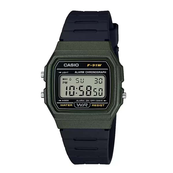 Casio F-91WM-3ADF Vintage Digital Resin Belt Watch - selected variant