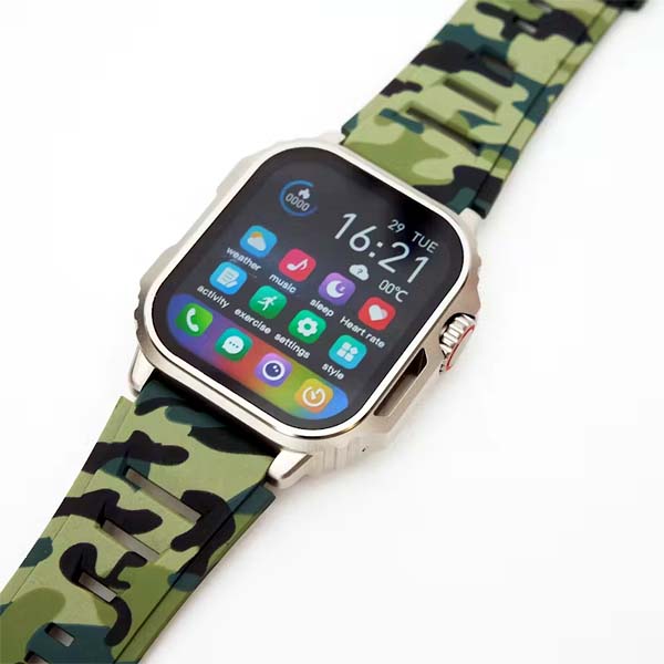 HZ12 Digital Amoled Smart Watch - Army Green