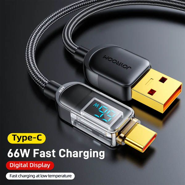 joyroom S-AC066A4 66W Digital Display Fast Charging Data Cable 1.2m Type c Cable