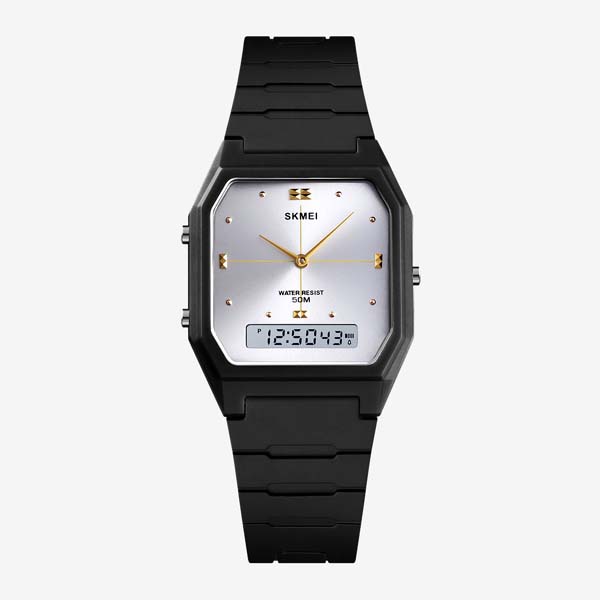 SKMEI 1604 Square Analog Digital Watch