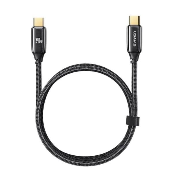 USAMS US-SJ581 U82 Type-C To Type-C PD 240W PD3.1 Zinc Alloy Cable (2 Meter)