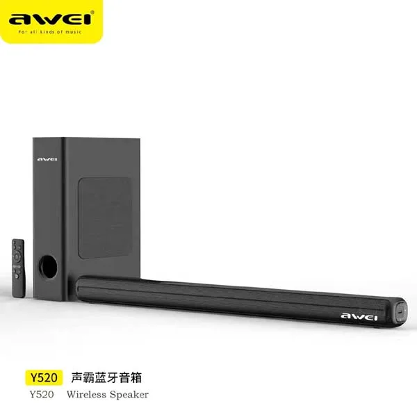 Awei Y520 Wireless Bluetooth Soundbar With Subwoofer For Your Digital Home Theatre Sound Systems