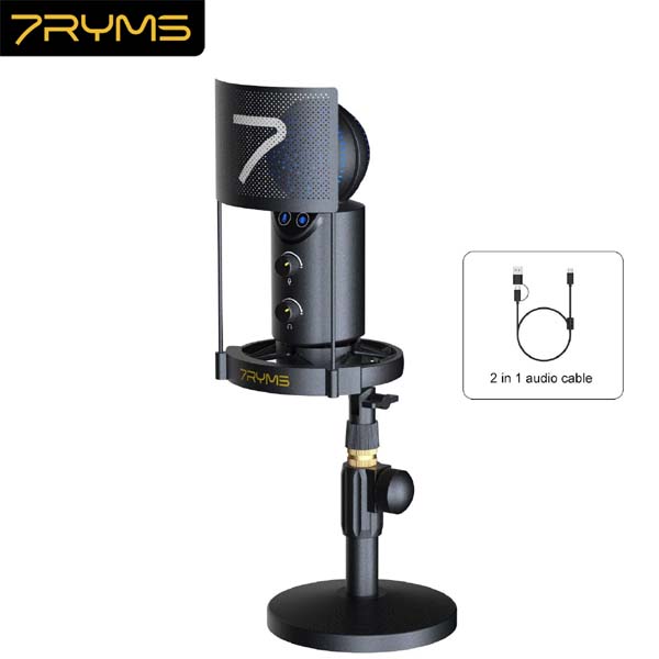 7RYMS AU02-K1 RGB Cardioid Condenser USB Microphone Kit