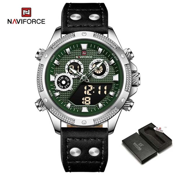 NAVIFORCE 9224 Chronograph Leather Men's Watch