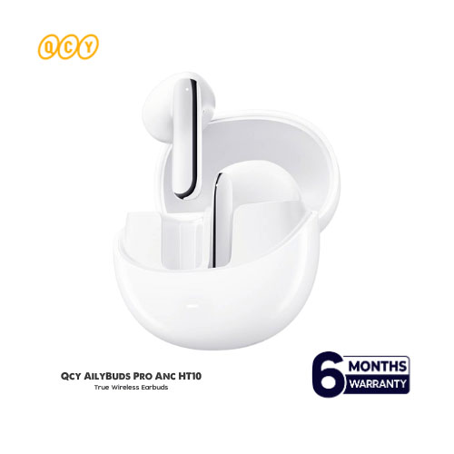 Qcy AlyBuds Pro (HT10) Semi in Ear ANC Earbuds - White