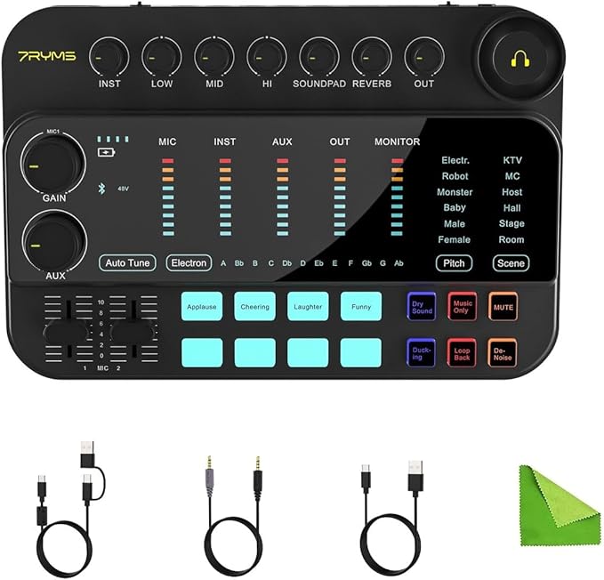 7RYMS 7Caster SE2 Multi-functional Streaming/Podcasting/Recording Audio Interface