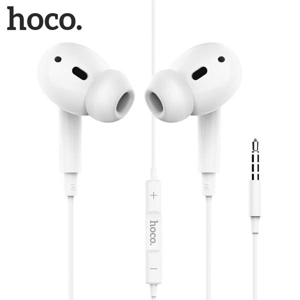 Hoco M1 Pro 3.5mm Wired Earphones with Mic - White