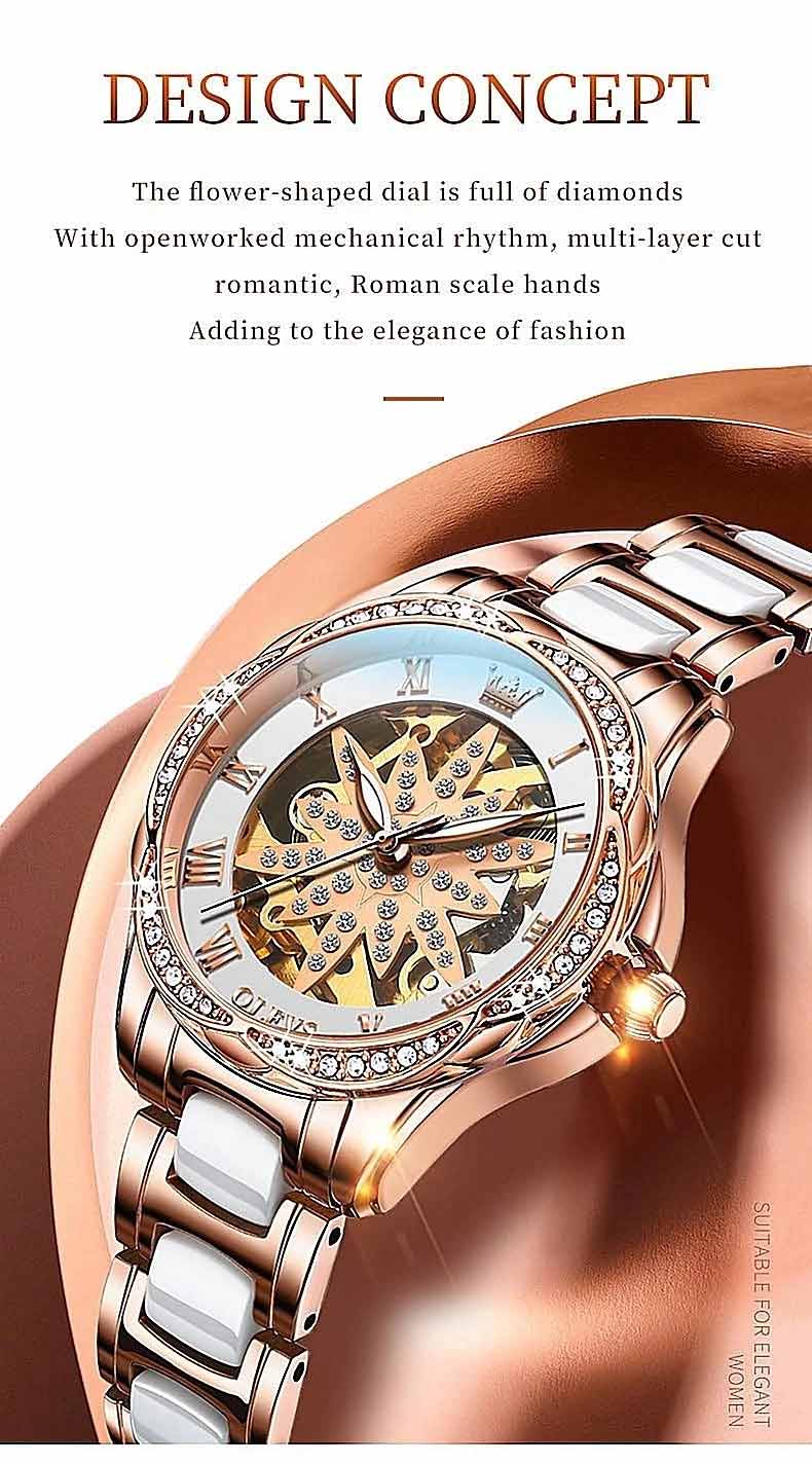 OLEVS 6681 Luxury Womens Diamond Watch
