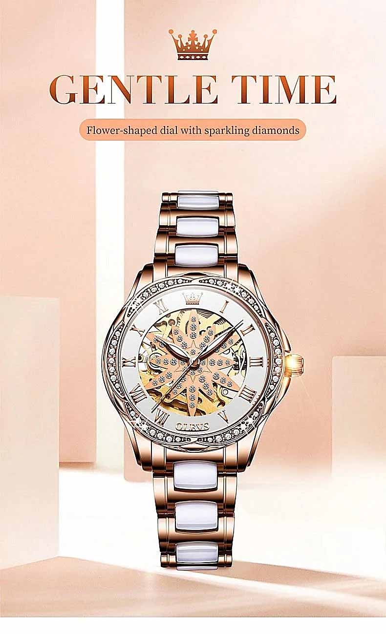 OLEVS 6681 Luxury Womens Diamond Watch