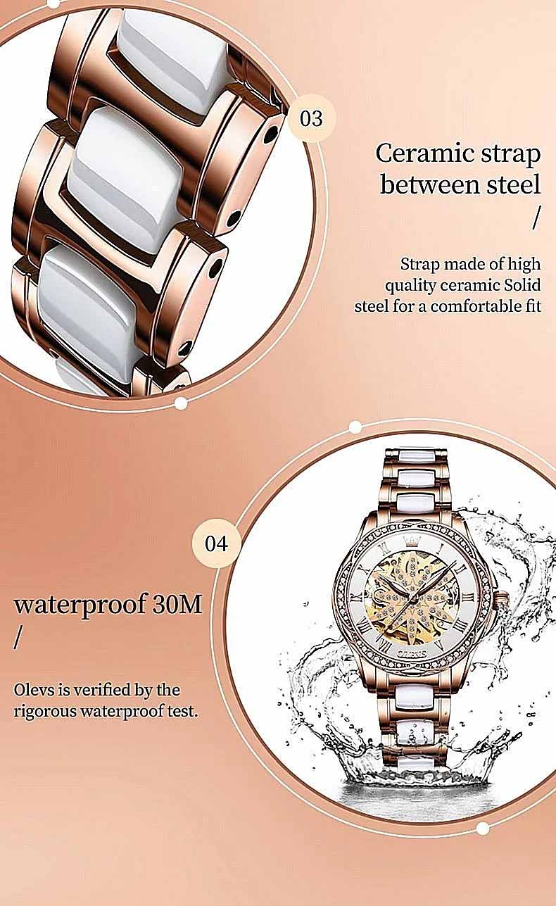 OLEVS 6681 Luxury Womens Diamond Watch