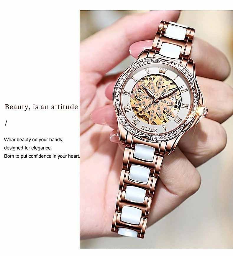 OLEVS 6681 Luxury Womens Diamond Watch