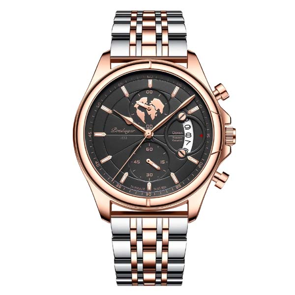 Poedagar 802 Men's Watch - Black rose gold