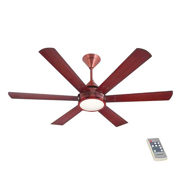 Breezalit Alina 6 Blades 48 Inch (Antique copper with rosewood finish blade) Energy Efficient Ceiling Fan