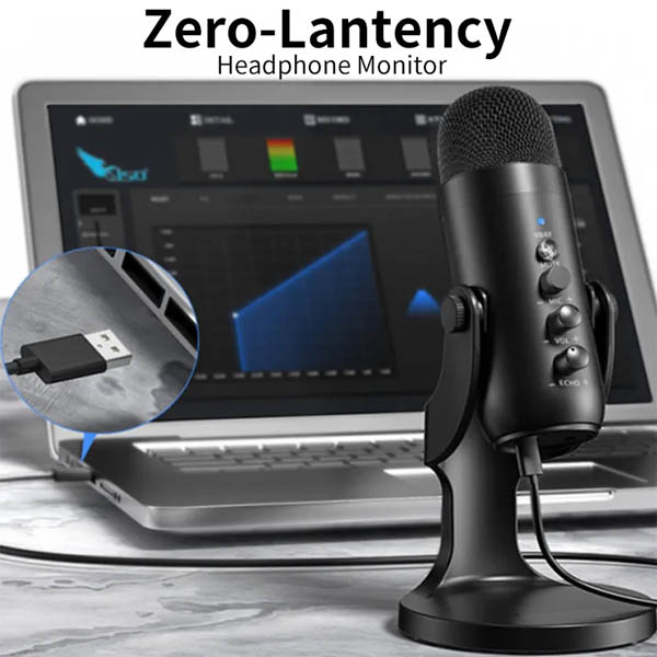 Jmary MC-PW8 Professional USB Microphone for Podcasting, Gaming, Streaming, Recordings with Noise Reduction