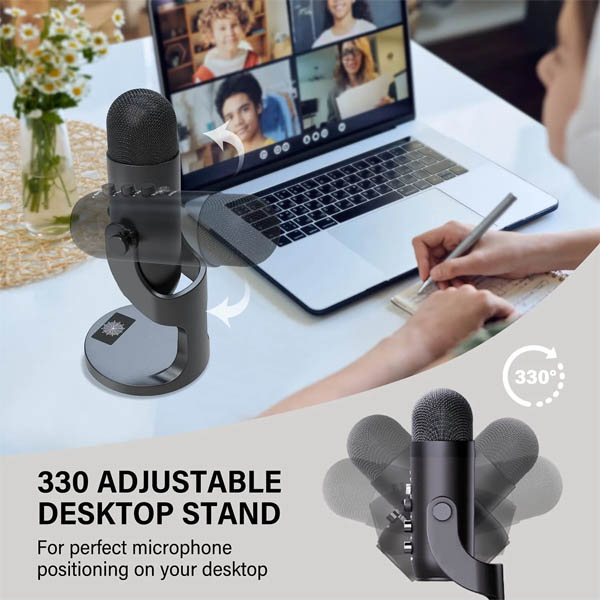 Jmary MC-PW8 Professional USB Microphone for Podcasting, Gaming, Streaming, Recordings with Noise Reduction