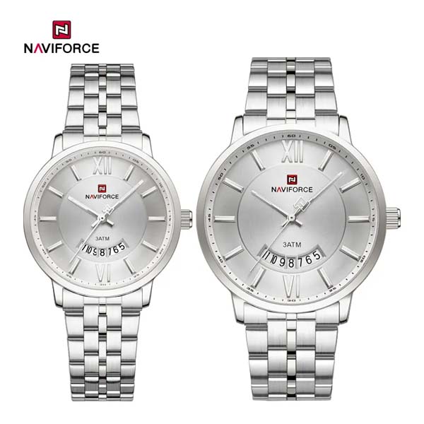 NAVIFORCE NF9238 Romantic Couple’s Watch - Silver White