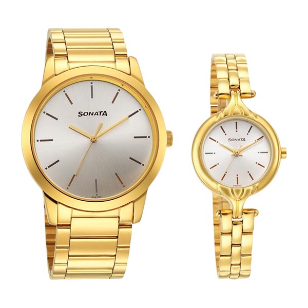 Sonata 7712587040YM01P Watch for Couple