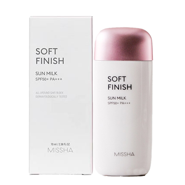 Missha Soft Finish Sun Milk Sunscreen SPF50 plus PA triple plus - 70ml