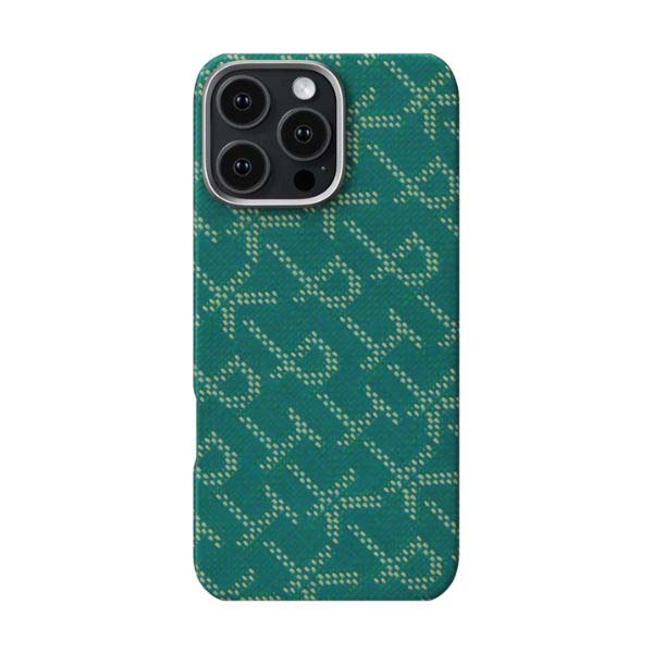 Pitaka Gold Green Classic Monogram Tactile Woven Case for iPhone 16 Pro & 16 Pro Max - selected variant