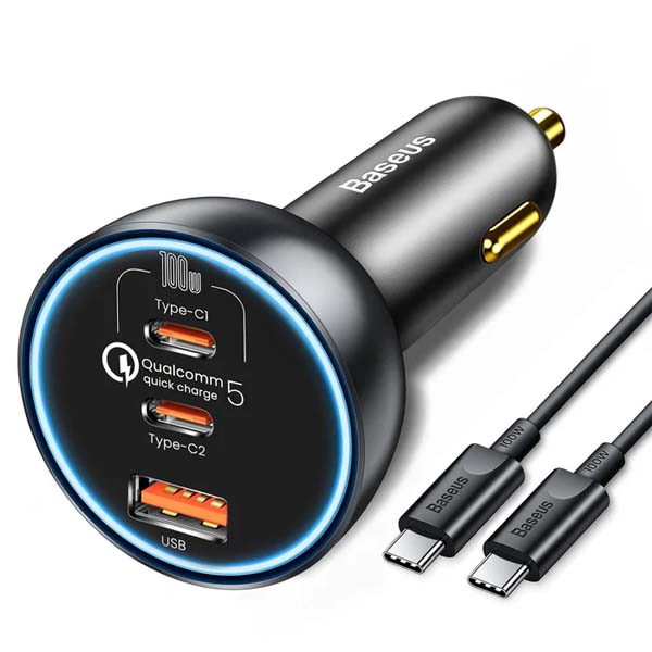 Baseus 160W Quick Charge™ 5 Technology Multi-Port Fast Charge Car ...