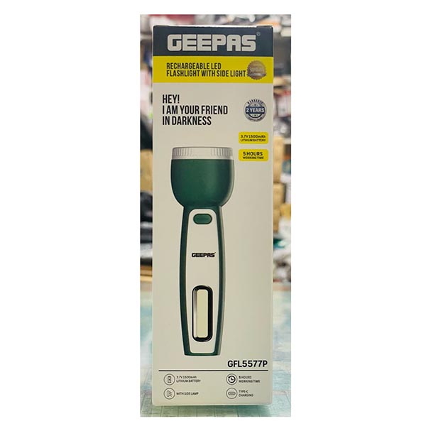 Geepas GFL5577 Rechargeable LED Flashlight