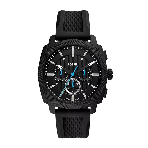 Fossil FS6099 Machine Chronograph Black Silicone Watch