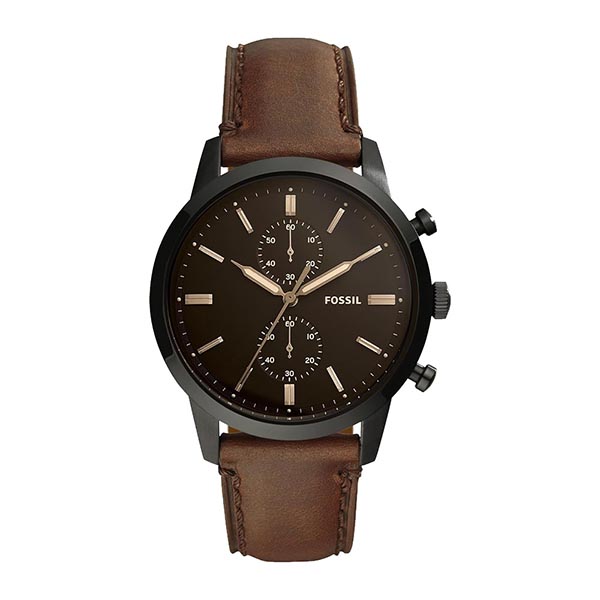 Fossil FS5437 Townsman 44mm Chronograph Brown Leather Watch