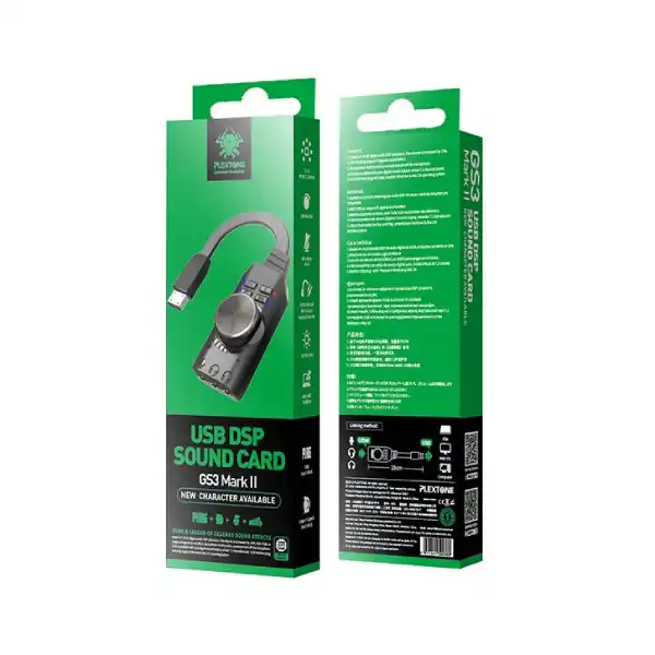 Plextone GS3 Mark II USB DSP Sound Card
