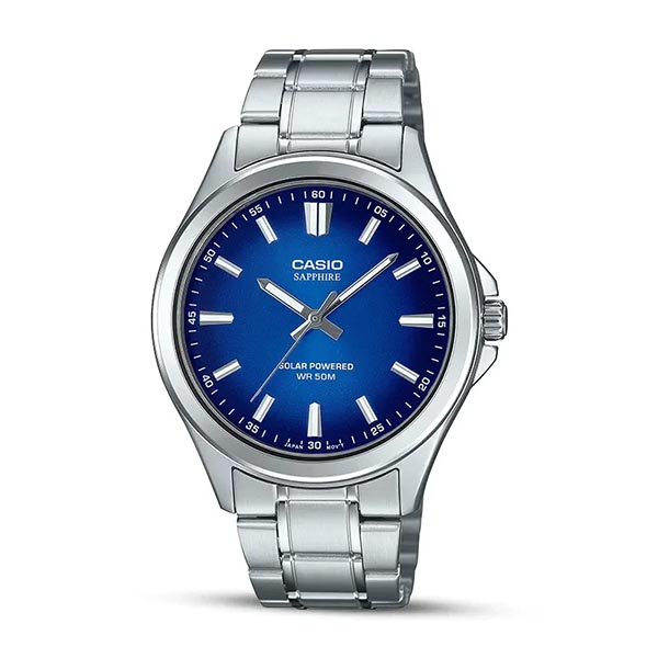 Casio MTS-RS100D-2AV Enticer Solar Flare Blue Dial Men's Watch