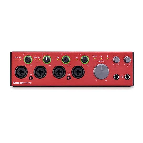 Focusrite Clarett+ 4Pre 18x8 Type-C Audio Interface