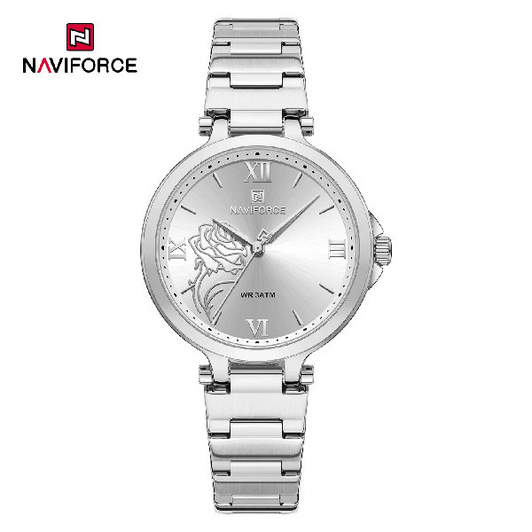 NAVIFORCE NF5060 Japan Quartz Women’s Watch - Silver White