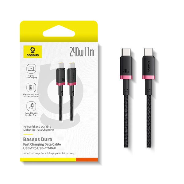 Baseus PD 240W Cable Dura Series braided For Macbook Laptop Iphone Samsung Pixel P10377803U03-01