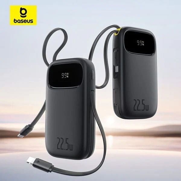 Baseus EnerFill FC31 Digital Display Built-in Type-c &amp; Lightning Cable 20000mAh 22.5W Power Bank