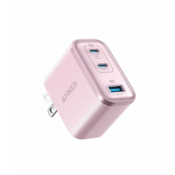 Anker Nano Charger (70W, 3 Ports) - Pink