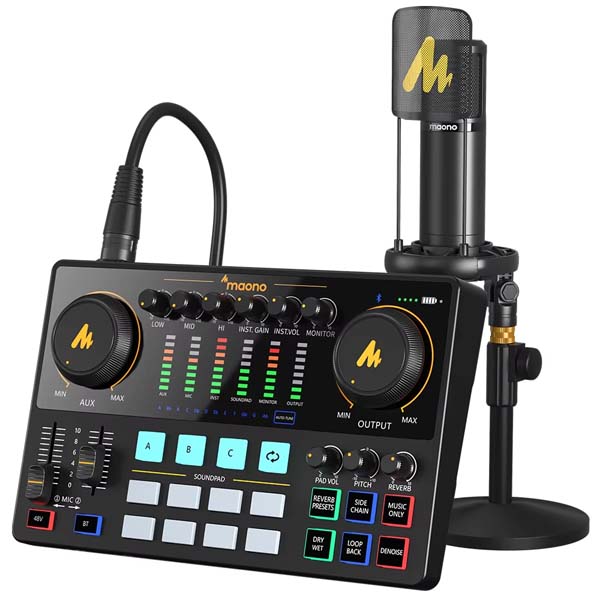 Maonocaster AME2A Sound Card Set With XLR Microphone Audio Interface
