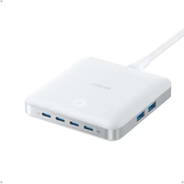 Anker 130W 6 Port PIQ 3.0 & GaN Nano Fast Charger (A2155) - White