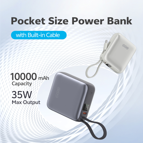 QCY PB10C 10000mAh 35W PD Fast Charging Mini Power Bank