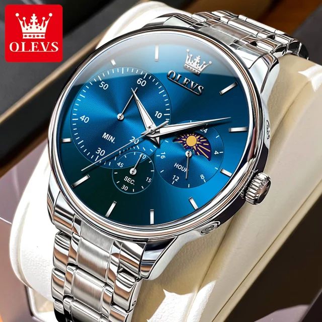 Olevs 2936 For Man – Sliver Blue