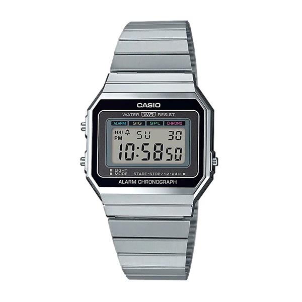 Casio A700W-1ADF Vintage Super Slim Digital Chain Watch - selected variant