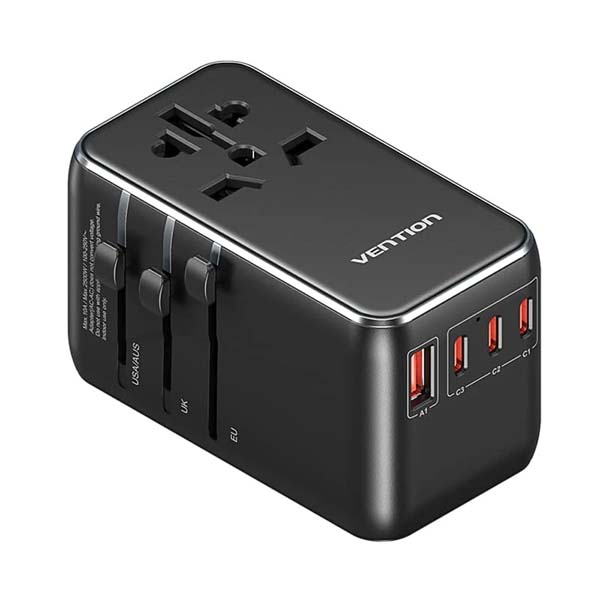 Vention FJGB0 120W 4-Port Universal Travel Adapter
