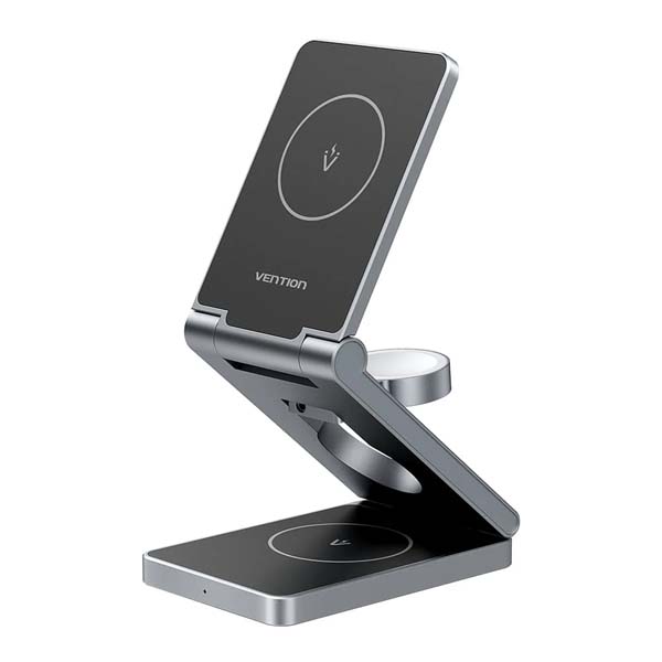 Vention FGFH0 3‑in‑1 15W Wireless Charger Stand with MagSafe