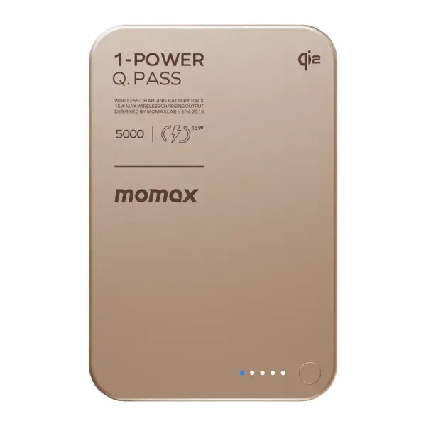 Momax 1-Power Q.Pass Qi2 5000mAh Magnetic Wireless Power Bank