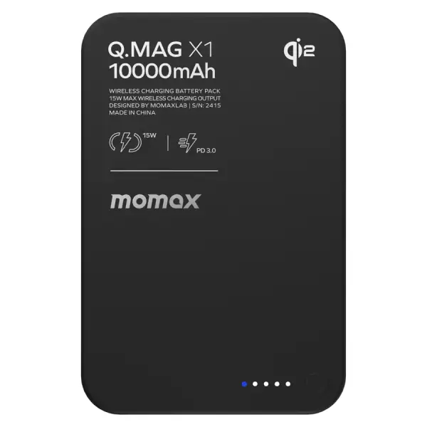 Momax Q.Mag X1 Qi2 Gen 2 Magnetic 10000mAh Wireless Power Bank