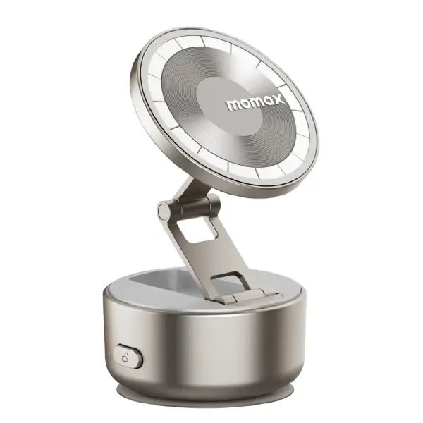 Momax 1-Snap Go Auto Suction Magnetic Phone Stand - Titanium